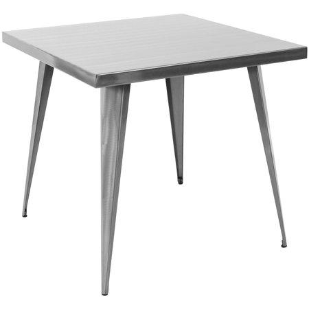 LUMISOURCE Austin Dining Table in Brushed Silver DT-TW-AU3232 SV